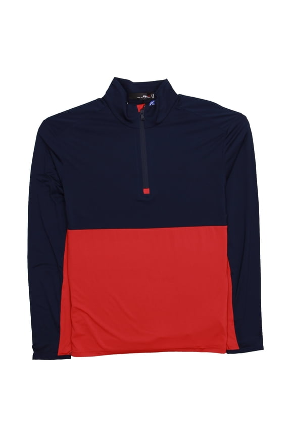 RLX Polo Ralph Lauren Men's Colorblocked Moisture Wicking Half Zip Sweatshirt