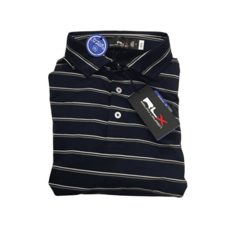 RLX Ralph Lauren Men's Golf Classic-Fit Striped S/S Polo