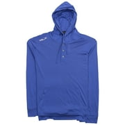 RLX Ralph Lauren Golf Mens Cotton Snap Front Hooded Pullover Shirt