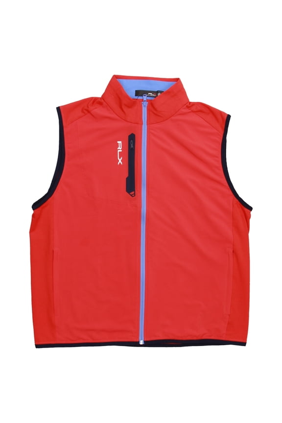 RLX Ralph Lauren Men's Golf Vest Red/Blue Regular Fit XL