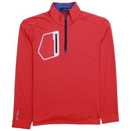 RLX Ralph Lauren Men's Moisture Wicking Mock Neck Half Zip Golf Pullover