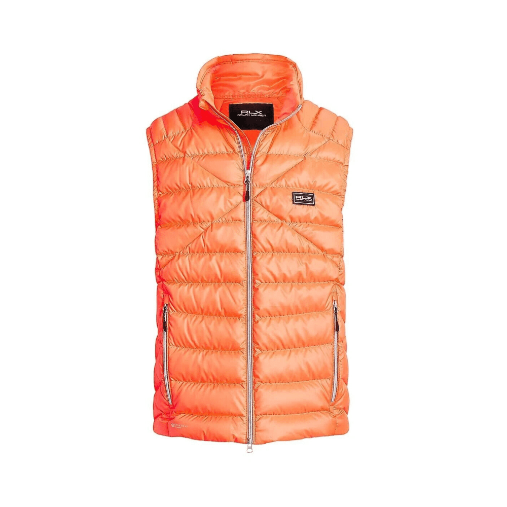 RLX Ralph Lauren Men's, RLX Quilted Down Vest, Orange, XL RLX Ralph Lauren Men's, RLX Quilted Down Vest, Orange, XL