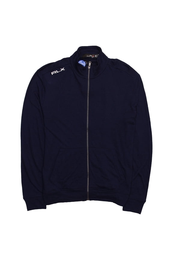 RLX Ralph Lauren Men's Solid Navy Full Zip Track Jacket M