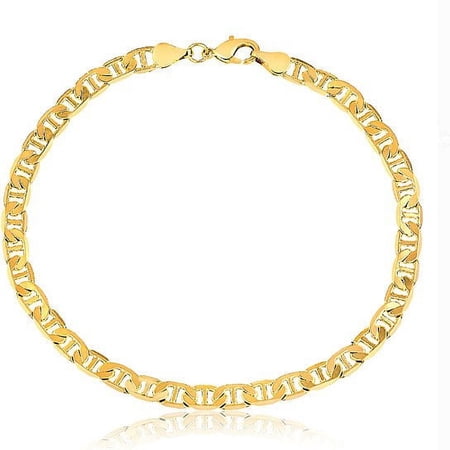 RM 10'' 18K Solid Gold Flat Mariner Anklet