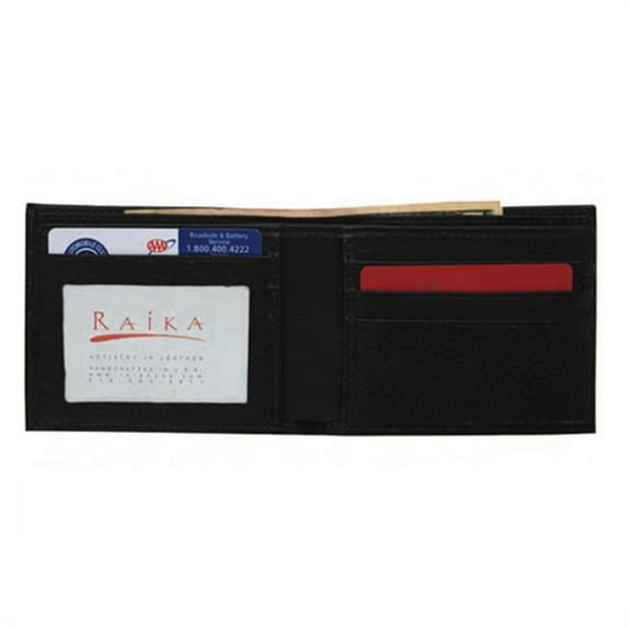 RM 502 BLK Mens Bifold Wallet - Black