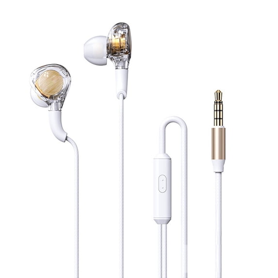 RM-670 Wired Earbuds In-Ear Headphones Stereo Sound Quality Transparent Design Earphones for All 3.5mm Jack Devices