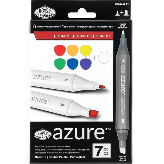 Royal & Langnickel Azure™ 7 pc Primary Color Marker Set