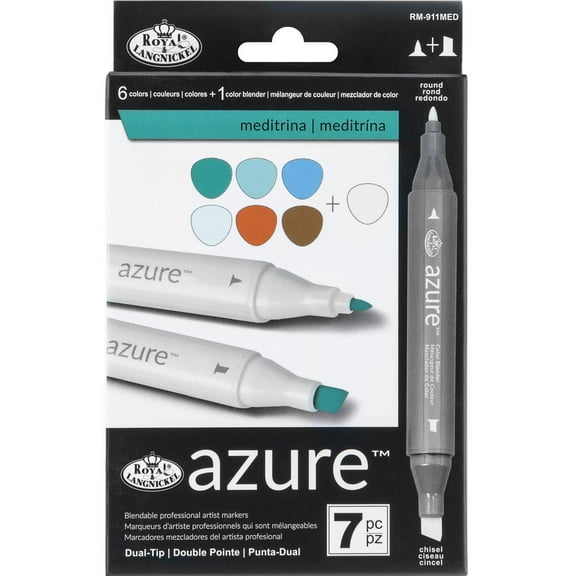 Royal & Langnickel Azure 7 pc Meditrina Color Marker Set