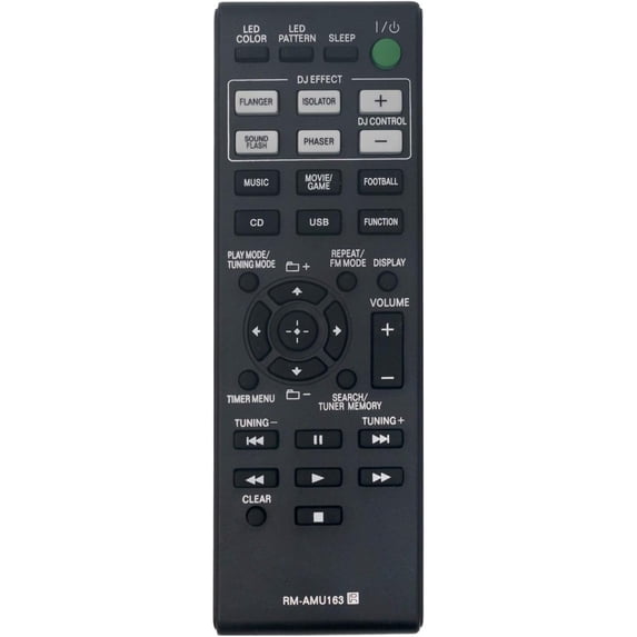 RM-AMU163 Replacement Remote Control Commander fit for Home Audio System LBT-GPX77 LBT-GPX55 SHAKE-5 MHC-GPX88