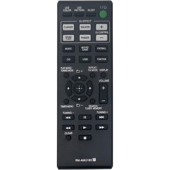 RM-AMU163 Replacement Remote Control Commander fit for Home Audio System LBT-GPX77 LBT-GPX55 SHAKE-5 MHC-GPX88