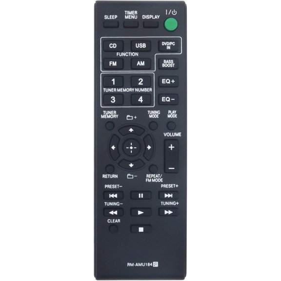RM-AMU184 Replacement Remote Control for Mini Hi-Fi System MHC-ECL5 HCD-ECL5