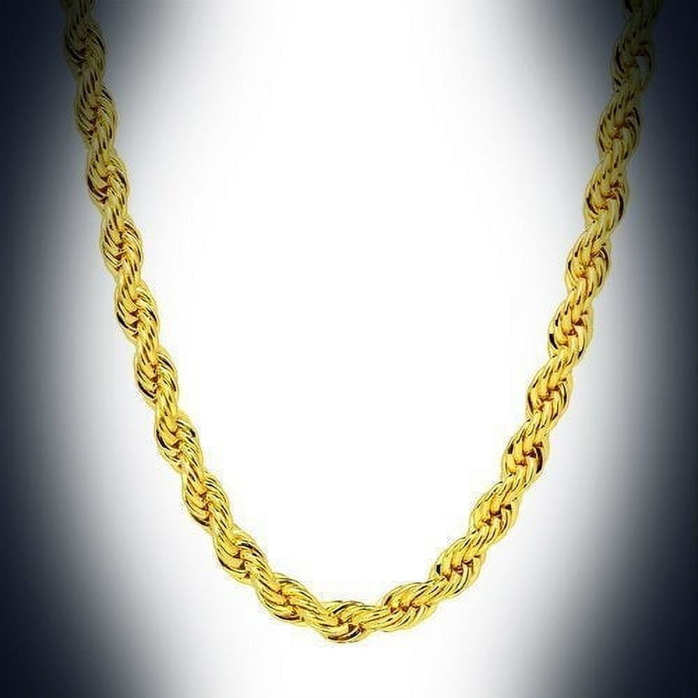 RMZ GOLD NYC RM Braided Rope Chain Necklace, Gold Plated, 24"