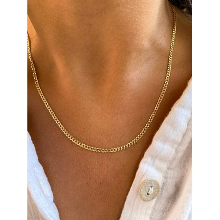 RM Italian Cuban Curb Link Necklace, 14K Yellow Gold 2mm, 20 Inches
