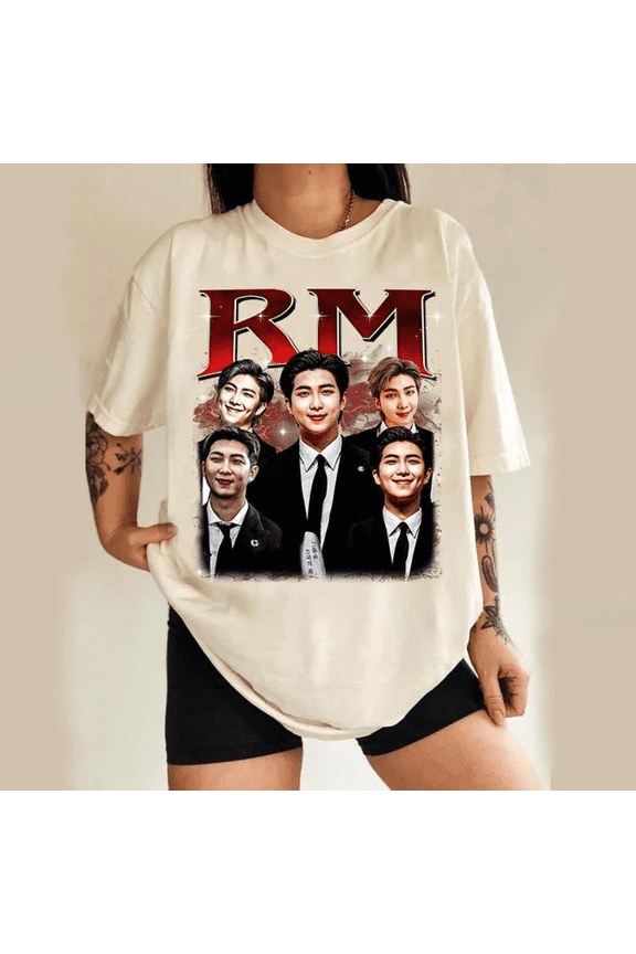 RM Kim Namjoon Rapper BTSS Graphic T-Shirt, Kpop Music Band Unisex Tee