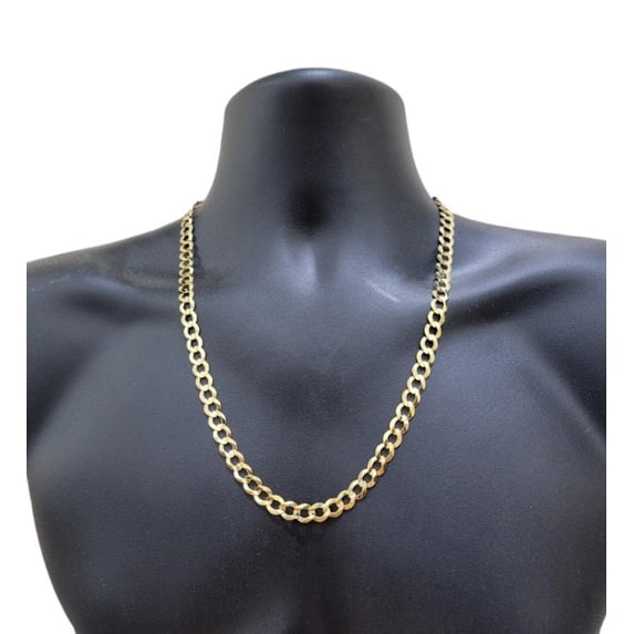 RM Mens Curb Chain Necklaces 10K, Gold, 16 Inches