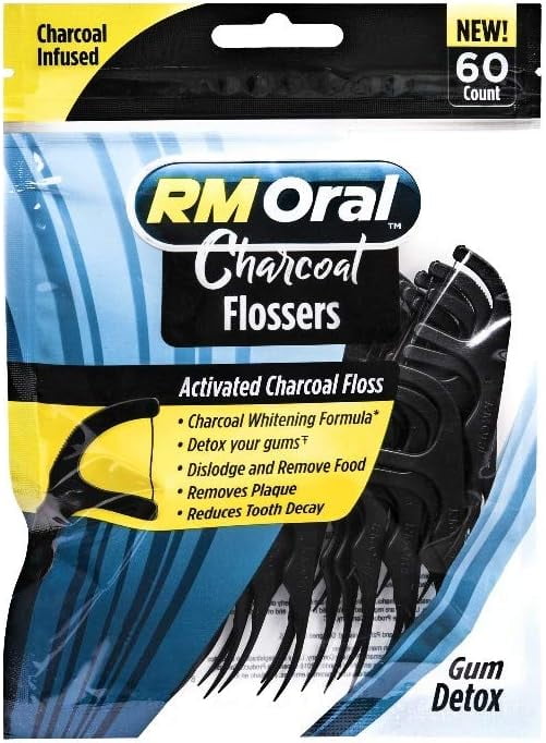RM Oral Charcoal Flossers, 60 Ea, 6 Pack