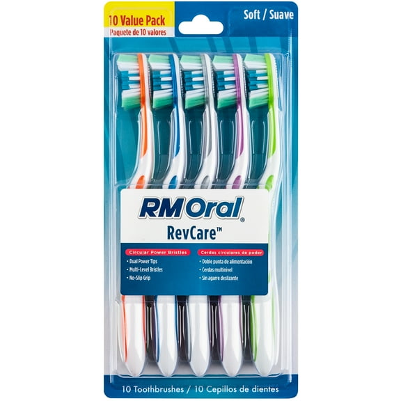 RM Oral RevCare Toothbrushes Stacked - Soft 10CT