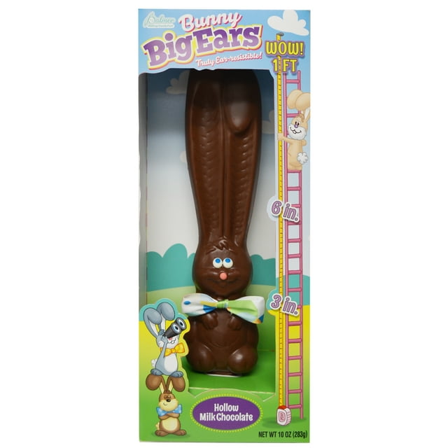 RM Palmer Bunny Big Ears Hollow Milk Chocolate Easter Candy, 10 oz