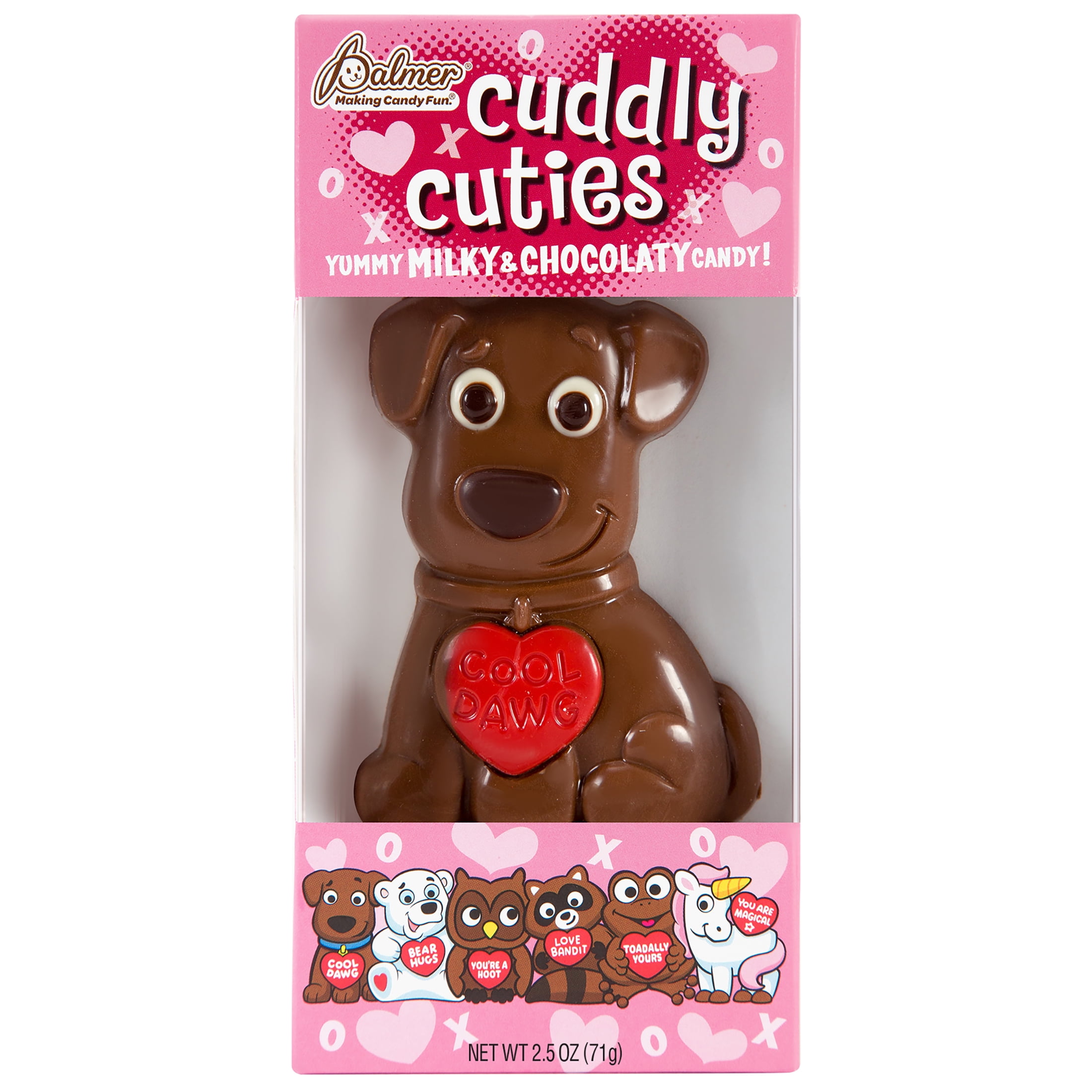 RM Palmer Cuddly Cuties Candy Milk Chocolate 2.5oz, Whimsical