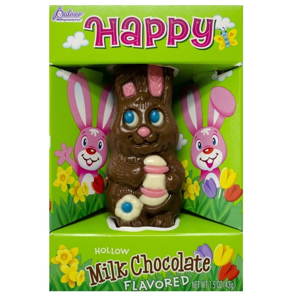 RM Palmer Hoppy, Happy, Hippy Pastel Pals, Hollow Milk Chocolate Candy, 1.5 oz
