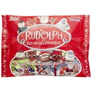 RM Palmer Rudolph the Red-Nosed Reindeer Assorted Characters Double Crisp Chocolates Minis, 10 oz, Assorted Bag