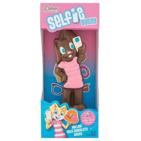 RM Palmer Selfie Bunny Hollow Milk Chocolate Easter Candy, 10 oz