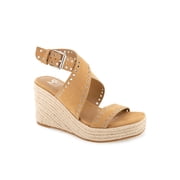 RM Rebecca Minkoff Women's Gemma Studded Ankle Strap Wedge Sandal