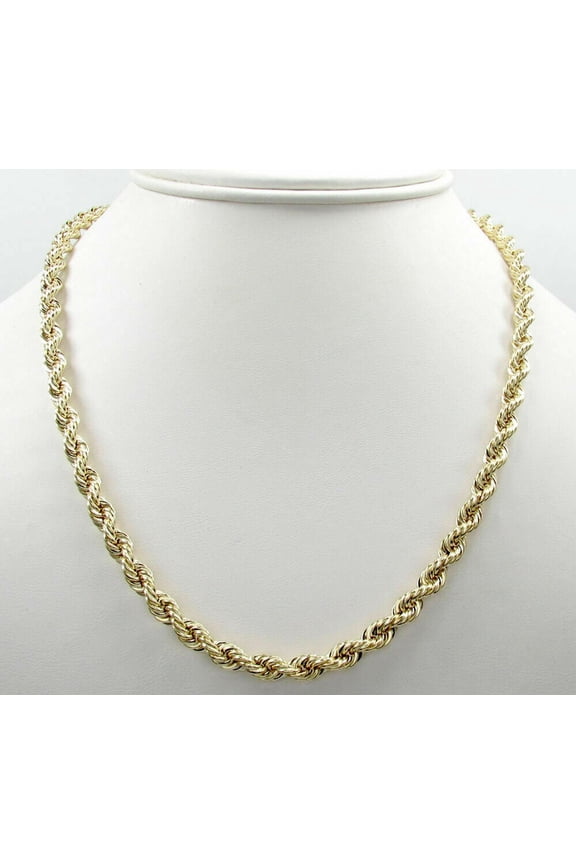 Rope Chain Necklace10K, Yellow Gold, Velvet Gift Pouch, 20"