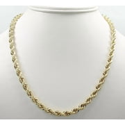 RM Rope Chain Necklace10K, Yellow Gold, Velvet Gift Pouch, 20"