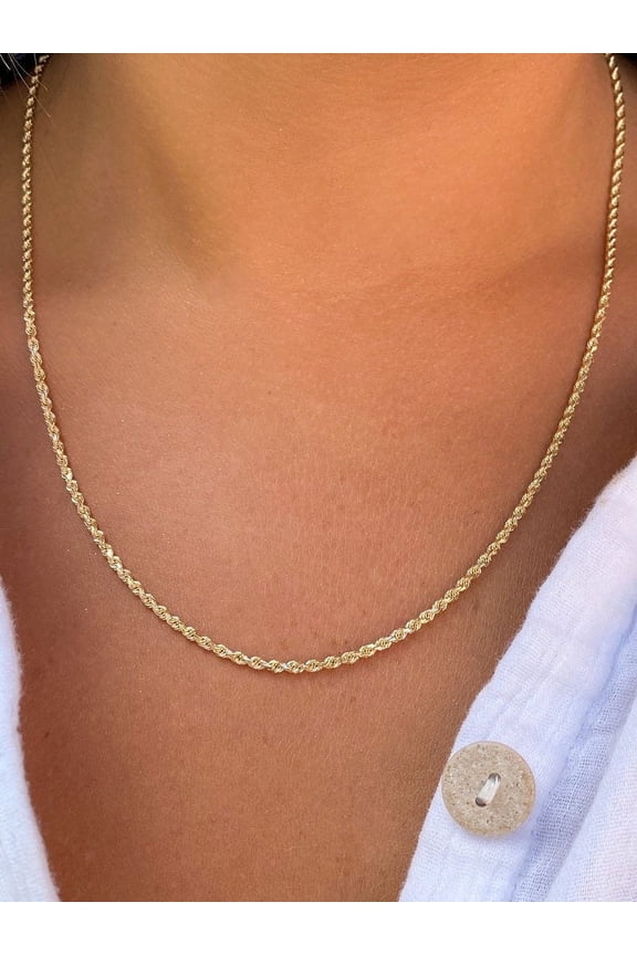 RM Rope Chain Necklaces 14K, Yellow Gold, 24 inches