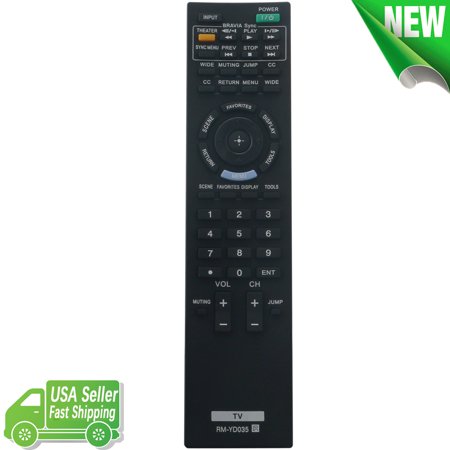 RM-YD035 Replace Remote Control for Sony TV KLV-32BX300 KDL-32EX400 KDL-46EX401