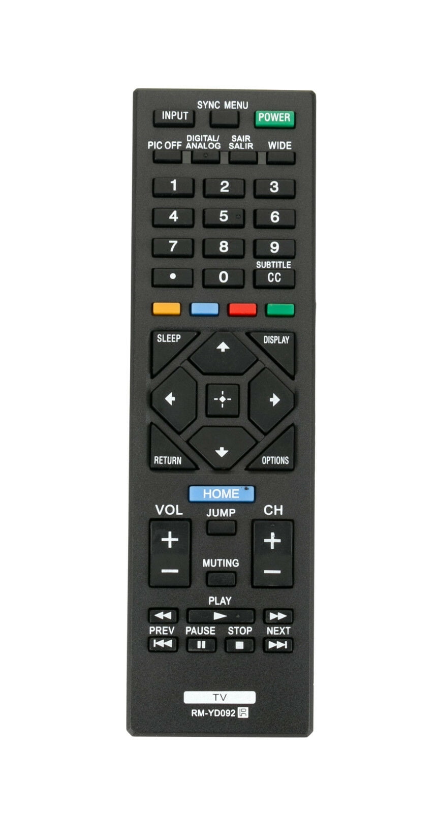 RMYD092 Remote Sony Bravia TV KDL32R400A KDL40R450A XBR55X850C KDL