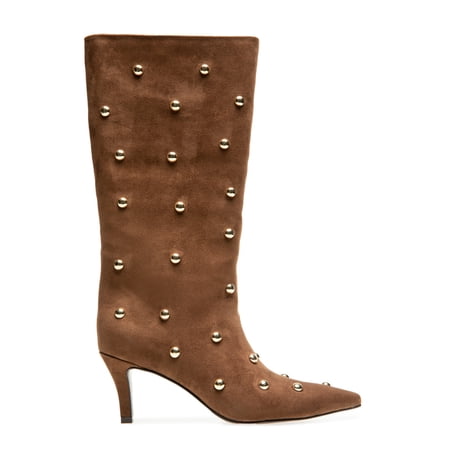 RM Rebecca Minkoff Women's Heidi Tall Studded Pointy Toe Heeled Boot