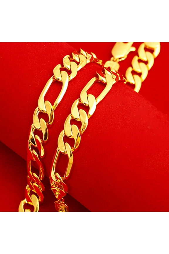 14K Gold Filled Thick Figaro Chain Necklace, 24''