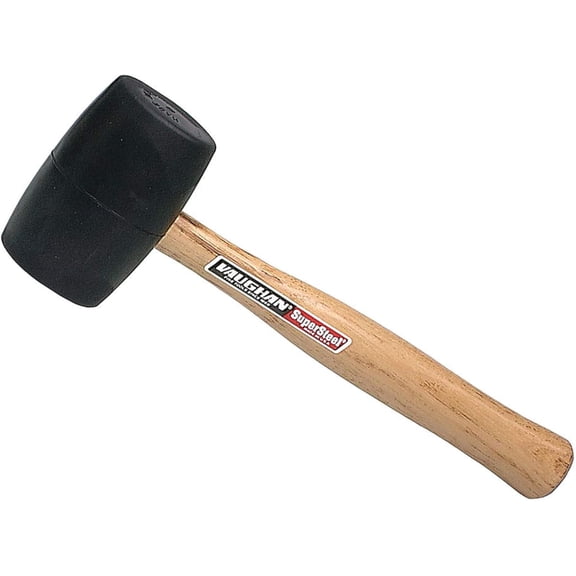 RM2B Solid Rubber Mallet with 2-1/4-Inch Face Diameter, Black