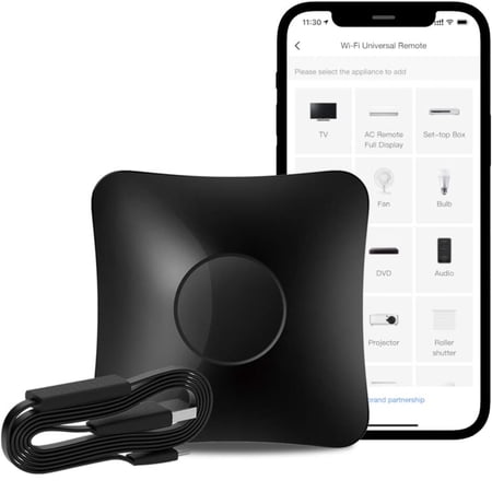 RM4 Pro IR Universal Remote Control BroadLink, All-in-One Hub, Code Learning Function, TV, STB, Air Conditioner, Curtain Motor Compatible with Alexa. (2.4GHz Wi-Fi only).