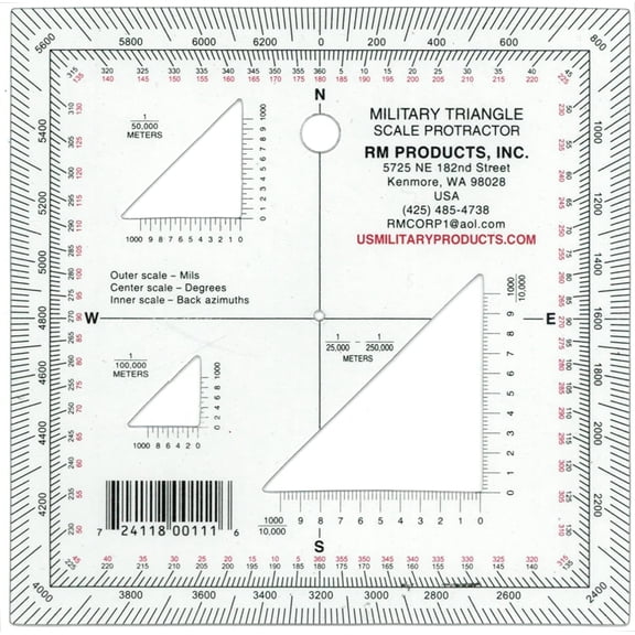 RM Products RMP Tri Military Protractor RMP 443-061-361