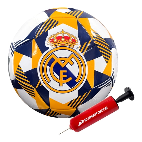 Icon Sports Officially Licensed FC Real Madrid Soccer Ball - RM90BLT Size 5