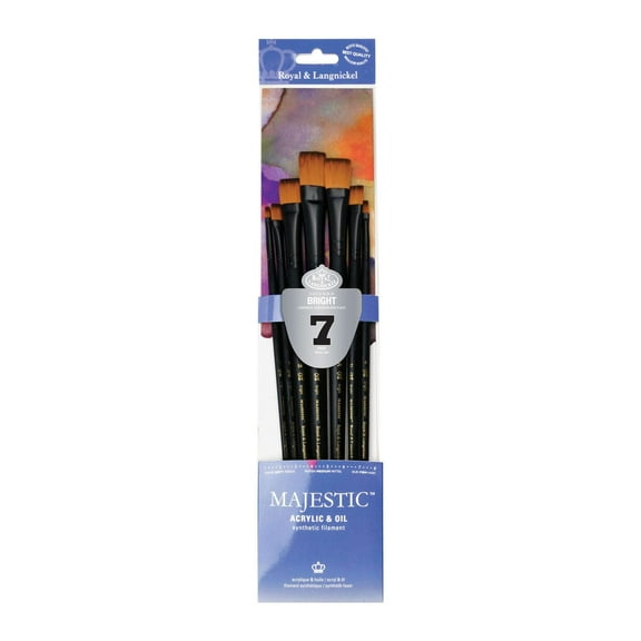 RMAJ-405 | Majestic™ 7pc Long Handle Acrylic & Oil Bright Brush Set