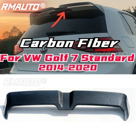 RMAUTO Carbon Fiber Rear Window Roof Spoiler For Volkswagen VW Golf 7 Golf 7.5 MK7 MK7.5 GTI R R-Line Spoiler Wing Body Kit