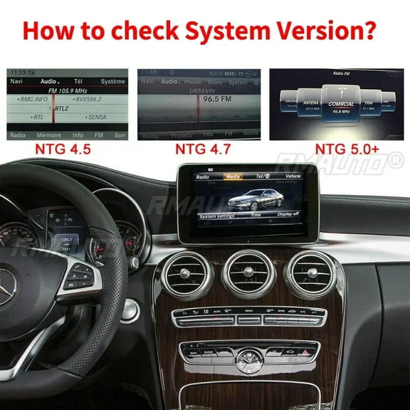 RMAUTO Wireless Apple CarPlay NTG5.0 System for Mercedes Benz GLE GLS 2016-2018 Android Auto Mirror Link AirPlay Exterior Part