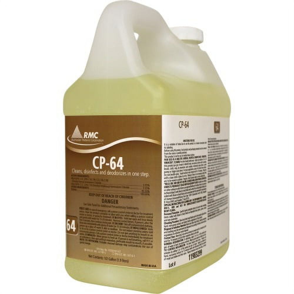 RMC CP-64 Cleaner - For Toilet - Concentrate - 64 fl oz (2 quart) - Fresh Lemon Scent - 4 / Carton - Disinfectant - Yellow RMC CP-64 Cleaner - For Toilet - Concentrate - 64 fl oz (2 quart) - Fresh Lemon Scent - 4 / Carton - Disinfectant - Yellow