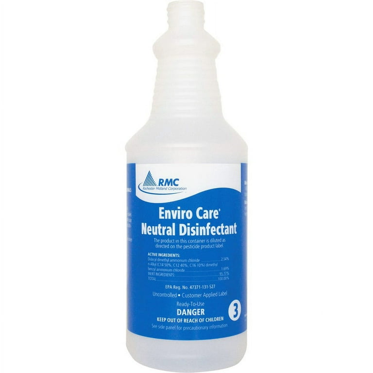 RMC Neutral Disinfectant Spray Bottle - 1 Each - Frosted Clear - Plastic RMC Neutral Disinfectant Spray Bottle - 1 Each - Frosted Clear - Plastic
