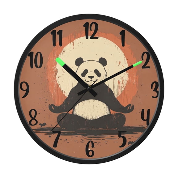 RMDQTR 12 Inch Sound-Activated LED Night Light Wall Clock Silent Sweep Movement Acrylic Face Battery-Operated for Bedroom/Living Room/School / The Practicing Panda