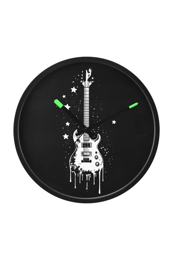 12 Inch Sound-Activated LED Night Light Wall Clock Silent Sweep Movement Acrylic Face Battery-Operated for Bedroom/Living Room/School / T-shirt Design
