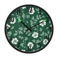 thumbnail image 1 of RMDQTR 12 Inch Sound-Activated LED Night Light Wall Clock Silent Sweep Movement Acrylic Face Battery-Operated for Bedroom/Living Room/School / White Flowers on Green Background, 1 of 8