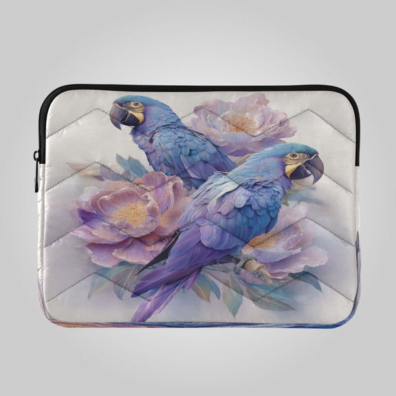 RMDQTR 13in Laptop Bag Briefcases Computer Inner Bags Computer Bags Laptop Sleeves Work Travel School Bag Blue-and-purple Macaw Pattern