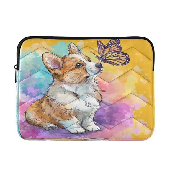 RMDQTR 13in Laptop Bag Briefcases Computer Inner Bags Computer Bags Laptop Sleeves Work Travel School Bag Cartoon Drawing Of A Corgi