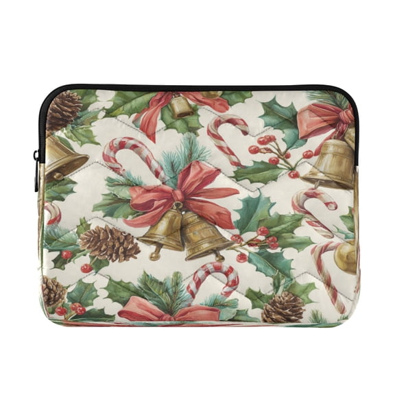RMDQTR 13in Laptop Bag Briefcases Computer Inner Bags Computer Bags Laptop Sleeves Work Travel School Bag Christmas Bells Pattern