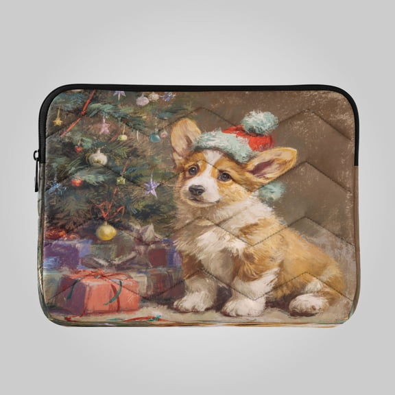 RMDQTR 13in Laptop Bag Briefcases Computer Inner Bags Computer Bags Laptop Sleeves Work Travel School Bag Christmas Cute Corgi Puppy